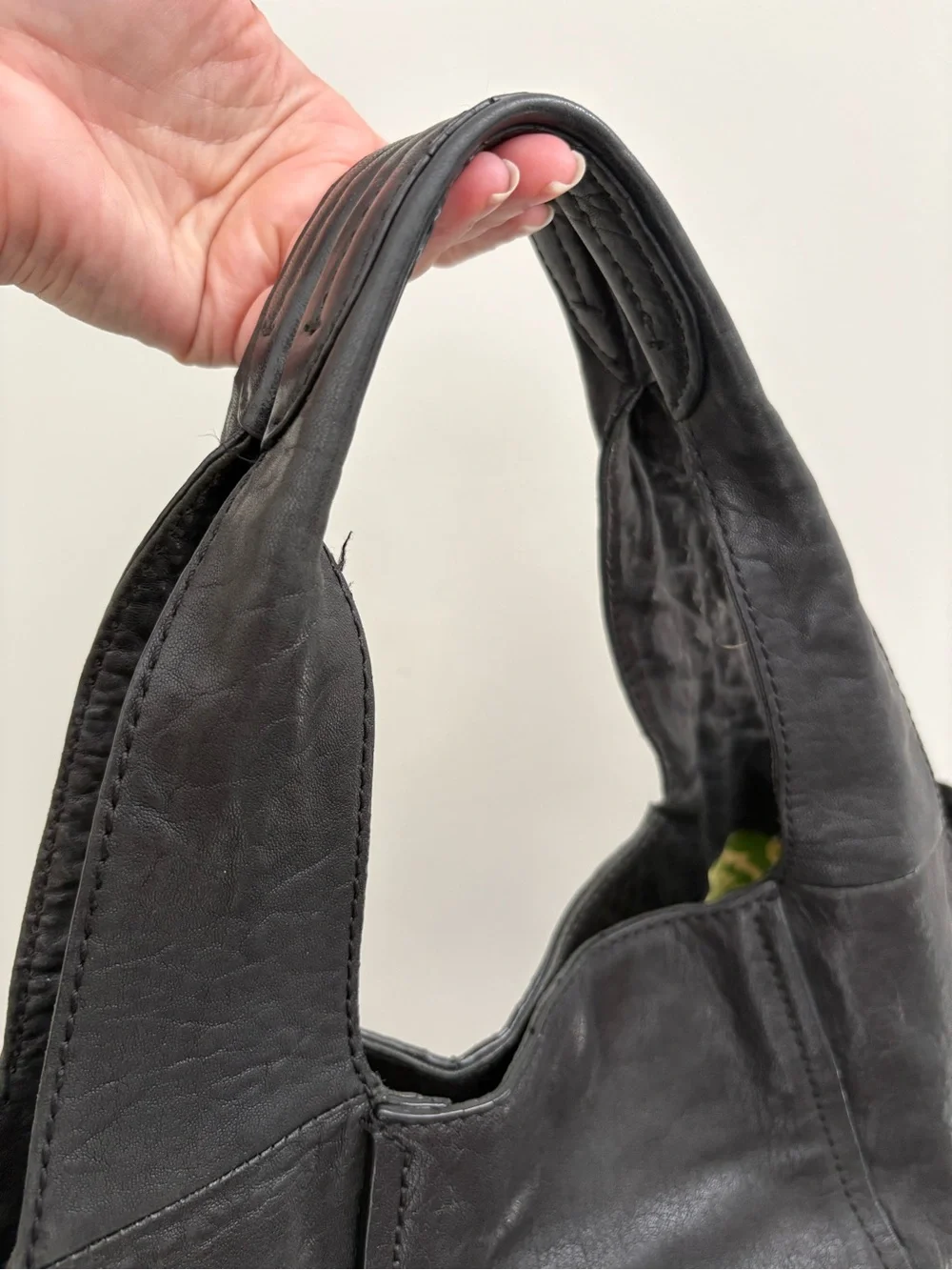 Oryany slouchy hobo tote bag leather handbag black